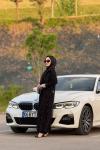 İNCİ DETAYLI İKİLİ ABAYA TAKIM Siyah