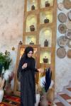 İncili Abaya  Siyah