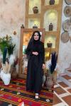 İncili Abaya  Siyah